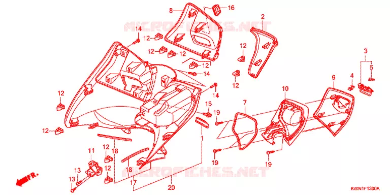PROTEGE JAMBES Honda SCOOTER 125 PCX 2013  WW125EX2D