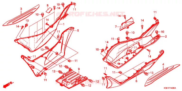 MARCHE PIEDS Honda SCOOTER 125 PCX 2014  WW125F