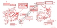 ETIQUETTE DE PRECAUTIONS pour Honda PCX 150 de 2013