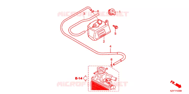 VASE D'EXPANSION Honda SCOOTER 150 PCX 2013  WW150D