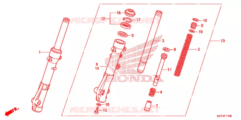 FOURCHE Honda SCOOTER 150 PCX 2013  WW150D