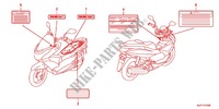 ETIQUETTE DE PRECAUTIONS pour Honda PCX 150 de 2014