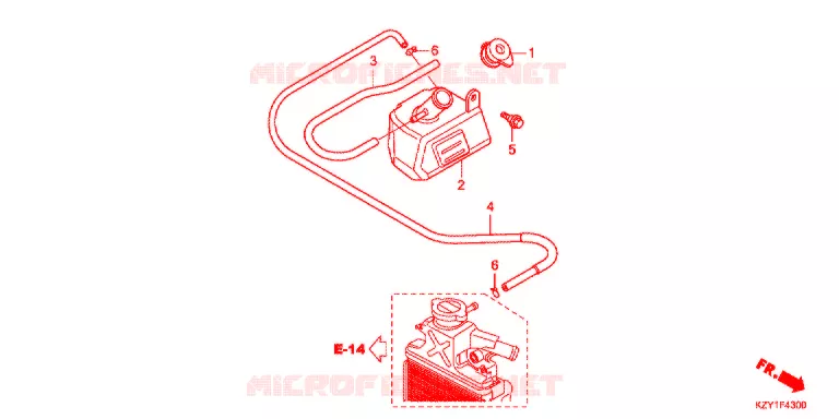 VASE D'EXPANSION Honda SCOOTER 150 PCX 2014  WW150E