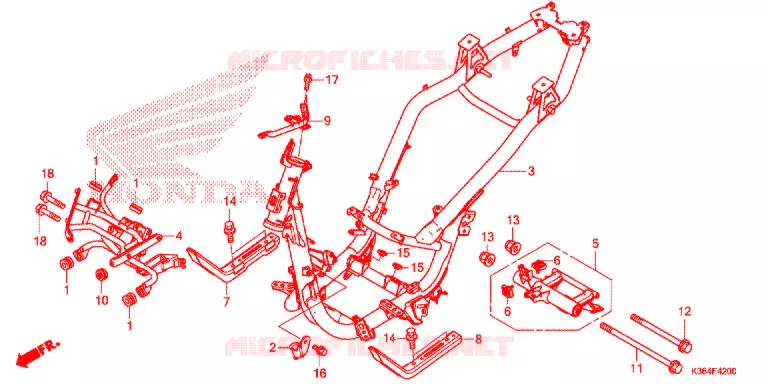 CADRE Honda SCOOTER 150 PCX 2015  WW150F