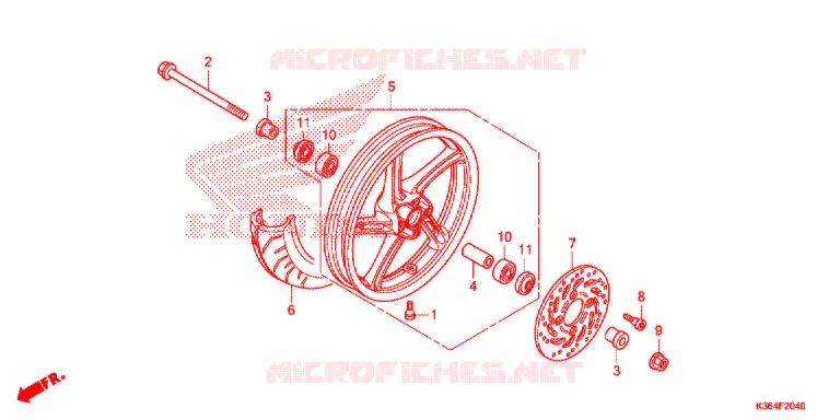ROUE AVANT Honda SCOOTER 150 PCX 2015  WW150F