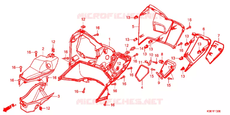 PROTEGE JAMBES Honda SCOOTER 150 PCX 2015  WW150F