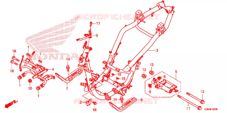 CADRE Honda SCOOTER 150 PCX 2016  WW150G