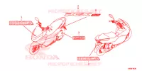 AUTOCOLLANTS pour Honda PCX 150 SILVER de 2016