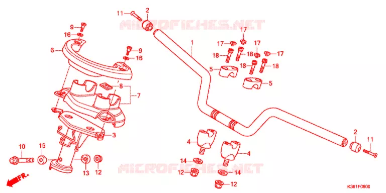 GUIDON - CARENAGE Honda SCOOTER 150 PCX 2015  WW150G