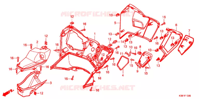 PROTEGE JAMBES Honda SCOOTER 150 PCX 2016  WW150G