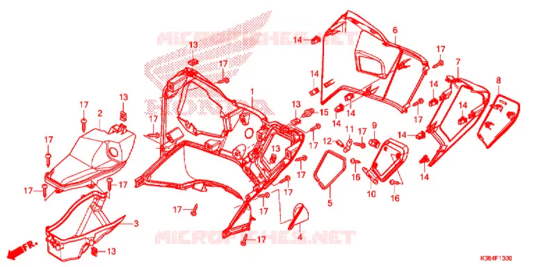 PROTEGE JAMBES Honda SCOOTER 150 PCX 2018  WW150H