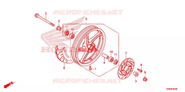 ROUE AVANT Honda SCOOTER 150 PCX 2017  WW150H