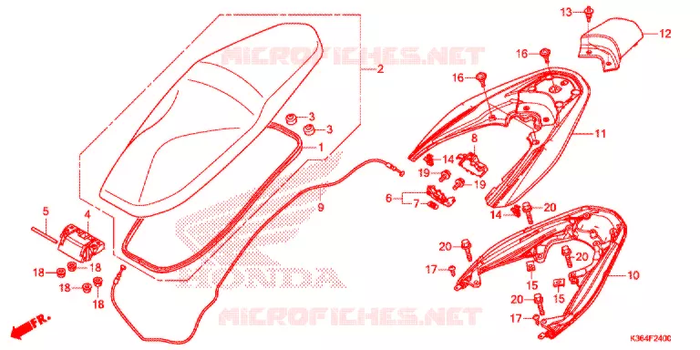 SELLE Honda SCOOTER 150 PCX 2017  WW150H