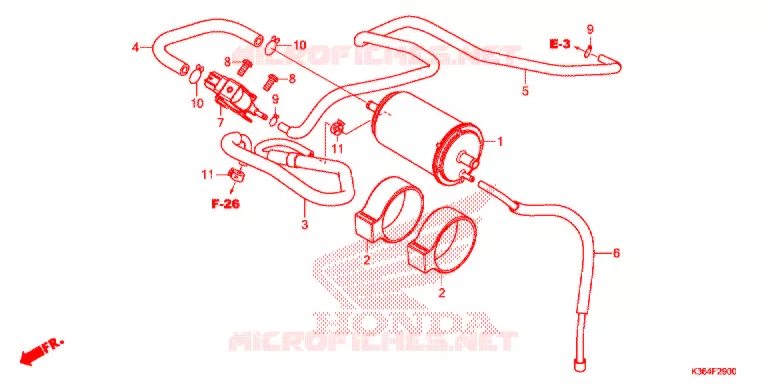 SYSTÈME DE RECYCLAGE DES GAZ Honda SCOOTER 150 PCX 2017  WW150H