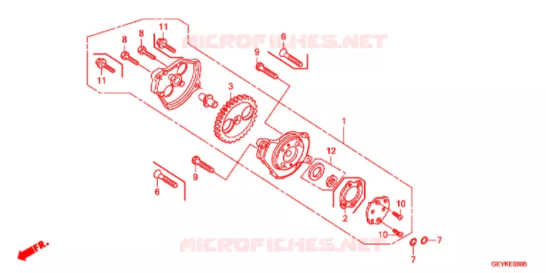 POMPE A HUILE Honda MOTO 100 APE 2011  XZ1009