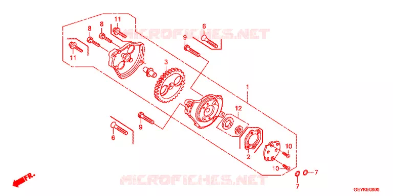 POMPE A HUILE Honda MOTO 100 APE 2014  XZ1009_2J