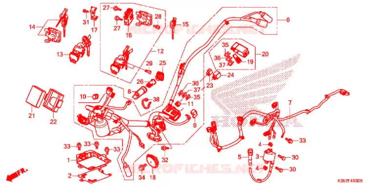 FAISCEAU DES FILS Honda SCOOTER 125 PCX 2017  WW125EX2H