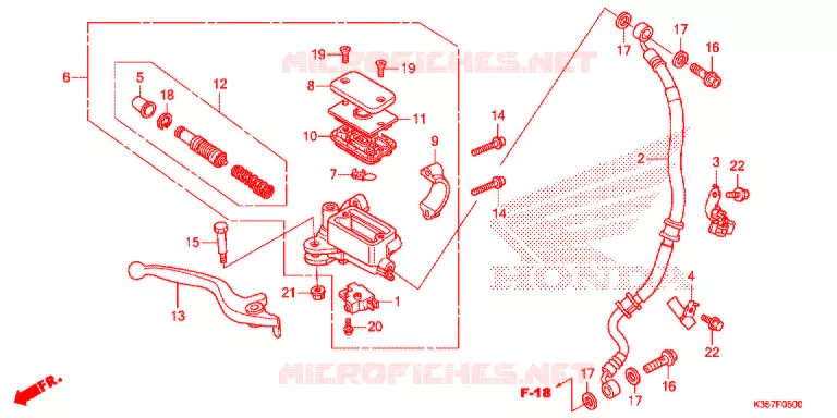 MAITRE CYLINDRE DE FREIN AVANT Honda SCOOTER 125 PCX 2017  WW125EX2H