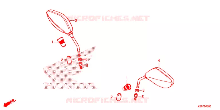 RETROVISEUR Honda SCOOTER 125 PCX 2017  WW125EX2H