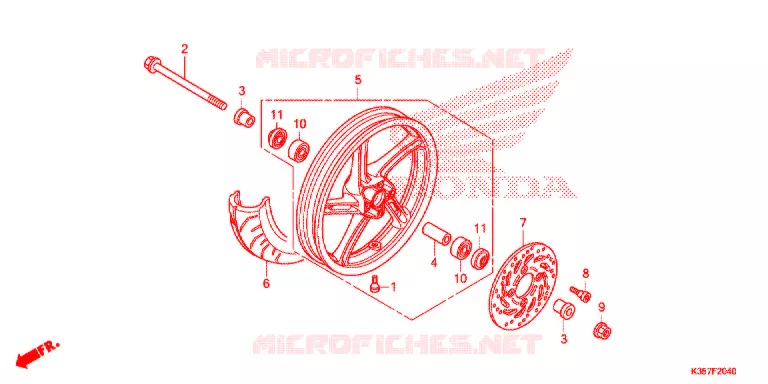 ROUE AVANT Honda SCOOTER 125 PCX 2017  WW125EX2H