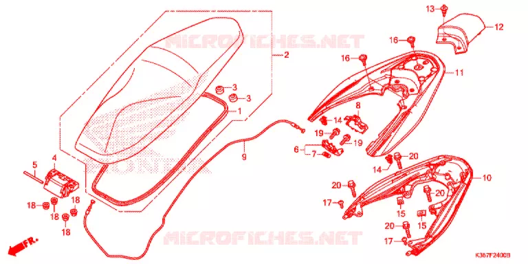 SELLE Honda SCOOTER 125 PCX 2018  WW125EX2H