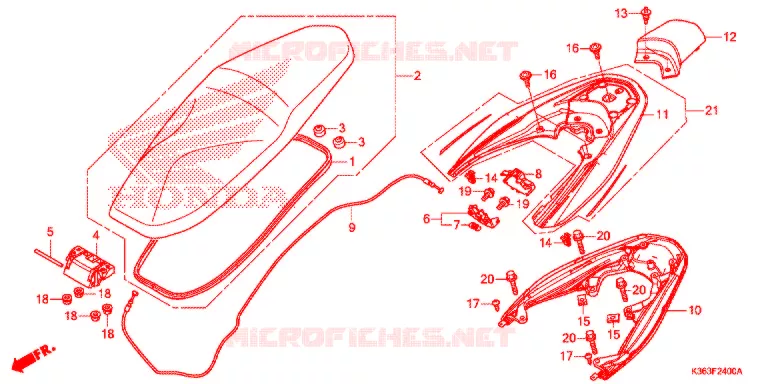 SELLE Honda SCOOTER 150 PCX 2017  WW150EXH