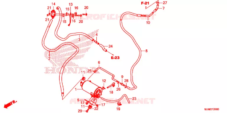 SYSTÈME DE RECYCLAGE DES GAZ Honda MOTO 800 CROSSRUNNER 2017  VFR800XH