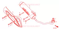 SILENCIEUX D'ECHAPPEMENT pour Honda PCX 125 SILVER de 2016