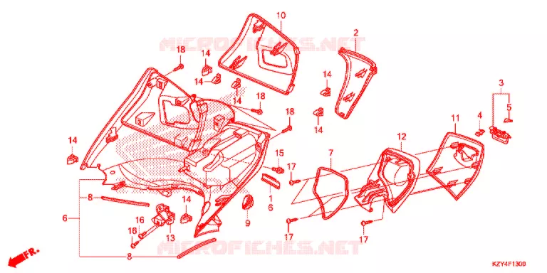 PROTEGE JAMBES Honda SCOOTER 150 PCX 2013  WW150D