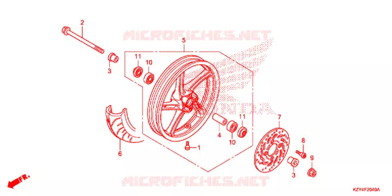 ROUE AVANT Honda SCOOTER 150 PCX 2013  WW150D