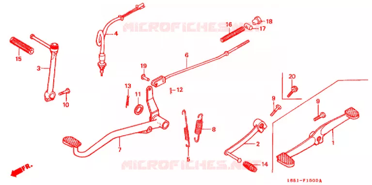 PEDALE - KICK Honda MOTO 50 MONKEY 1982  Z50JC_IV_M