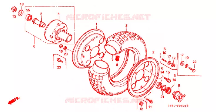 ROUE AVANT Honda MOTO 50 MONKEY 1982  Z50JC_IV_M