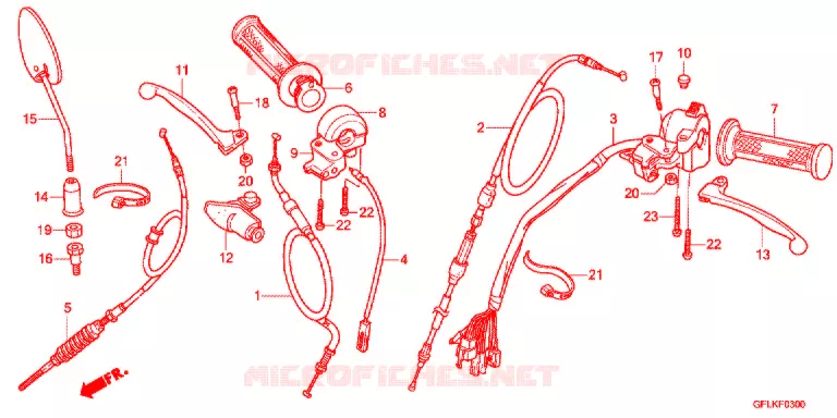 LEVIER DE GUIDON - CABLE - COMMODO Honda MOTO 50 MONKEY 2016  Z50JG_M