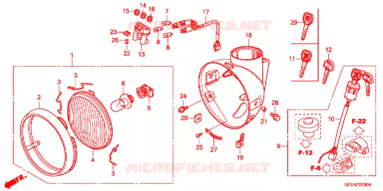 PHARE Honda MOTO 50 MONKEY 2017  Z50JH_M