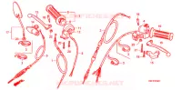 LEVIER DE GUIDON   CABLE   COMMODO (4 VITESSES) (Z50JF/JJ/JL/JN) pour Honda MONKEY 50 de 1992