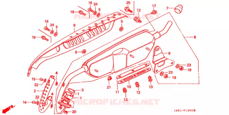 SILENCIEUX D'ECHAPPEMENT Honda MOTO 50 MONKEY 1992  Z50JN_M