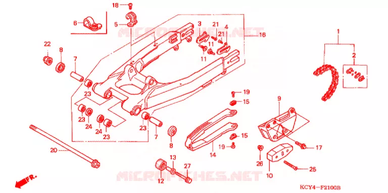 BRAS OSCILLANT Honda MOTO 400 XR 2002  XR400R2