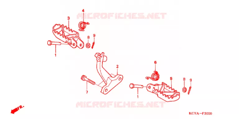 REPOSE PIED Honda MOTO 400 XR 2004  XR400R4