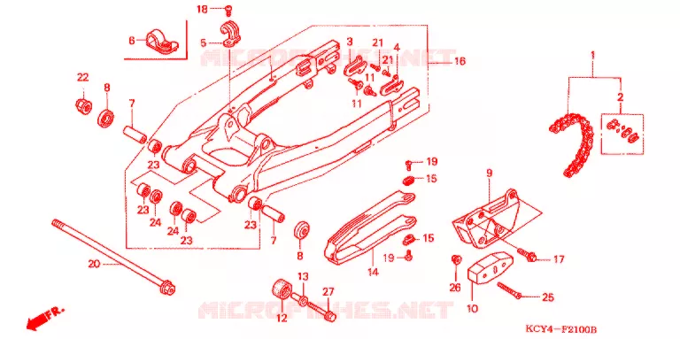 BRAS OSCILLANT Honda MOTO 400 XR 2000  XR400RY
