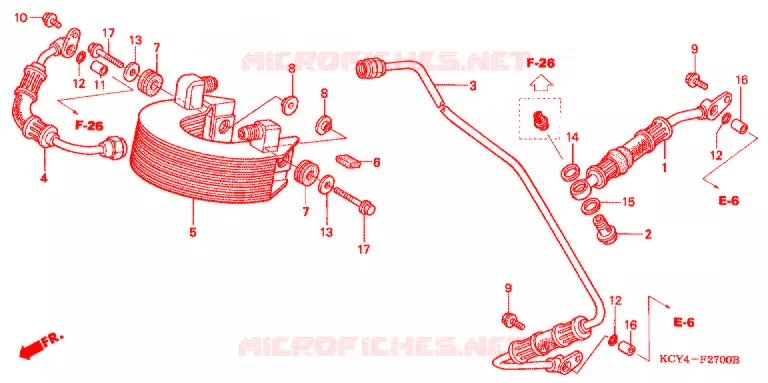 RADIATEUR D'HUILE Honda MOTO 400 XR 2000  XR400RY