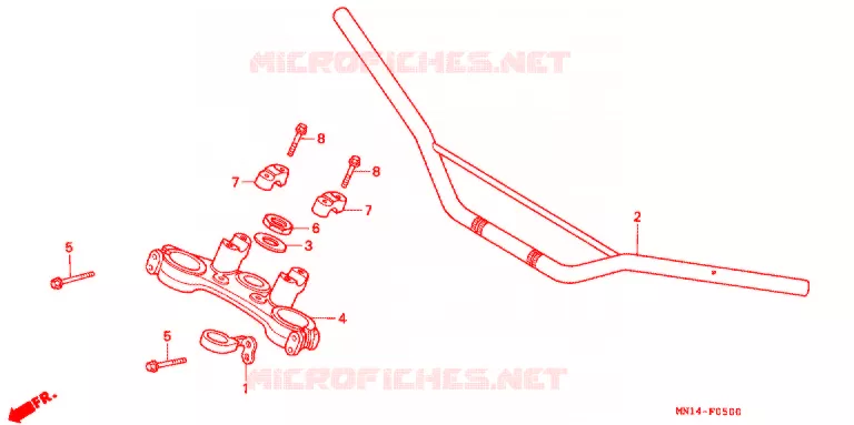 GUIDON Honda MOTO 600 XR 1993  XR600RP