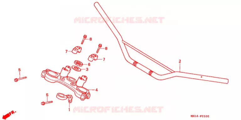 GUIDON Honda MOTO 600 XR 1996  XR600RT