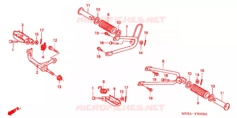 REPOSE PIED Honda MOTO 650 XR 2003  XR650L3