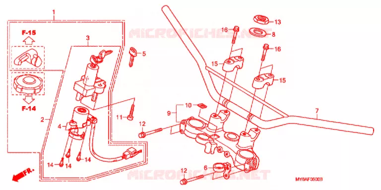 GUIDON Honda MOTO 650 XR 2004  XR650L4