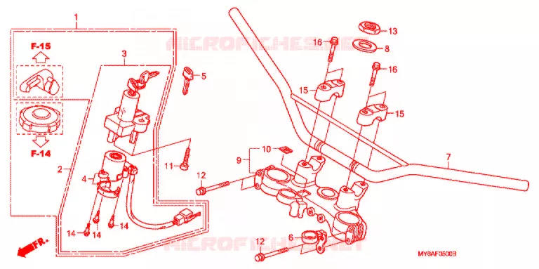 GUIDON Honda MOTO 650 XR 2008  XR650L8