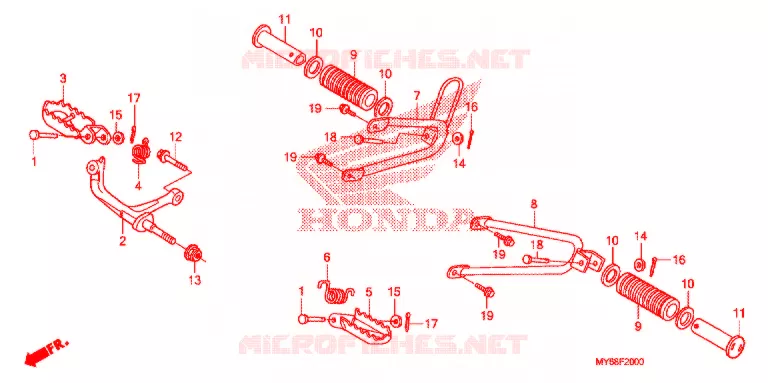 REPOSE PIED Honda MOTO 650 XR 2012  XR650LC