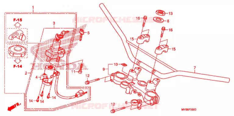GUIDON Honda MOTO 650 XR 2013  XR650LD