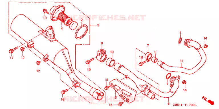SILENCIEUX D'ECHAPPEMENT Honda MOTO 650 XR 2002  XR650R2