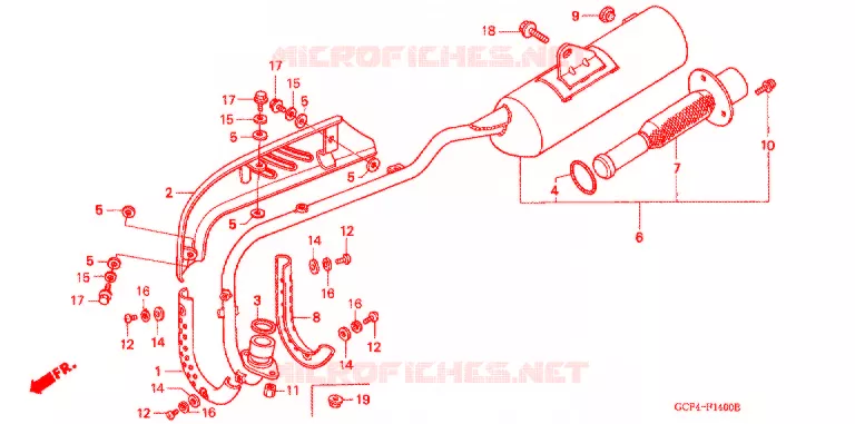 SILENCIEUX D'ECHAPPEMENT Honda MOTO 70 XR 2000  XR70RY
