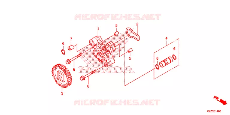POMPE A HUILE Honda MOTO 250 CRF 2015  CRF250MF